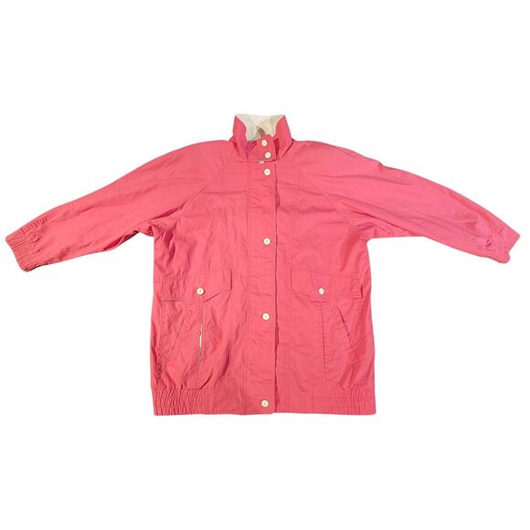 Braefair Sport Mock Neck Lined Button-Front Shacket Jacket Pink Womens Size S - Picture 1 of 9